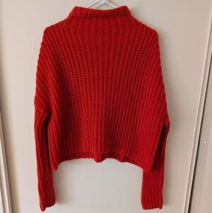 Rebecca Minkoff Womens S Sweater Orange Oversized Contemporary Preppy Workwear